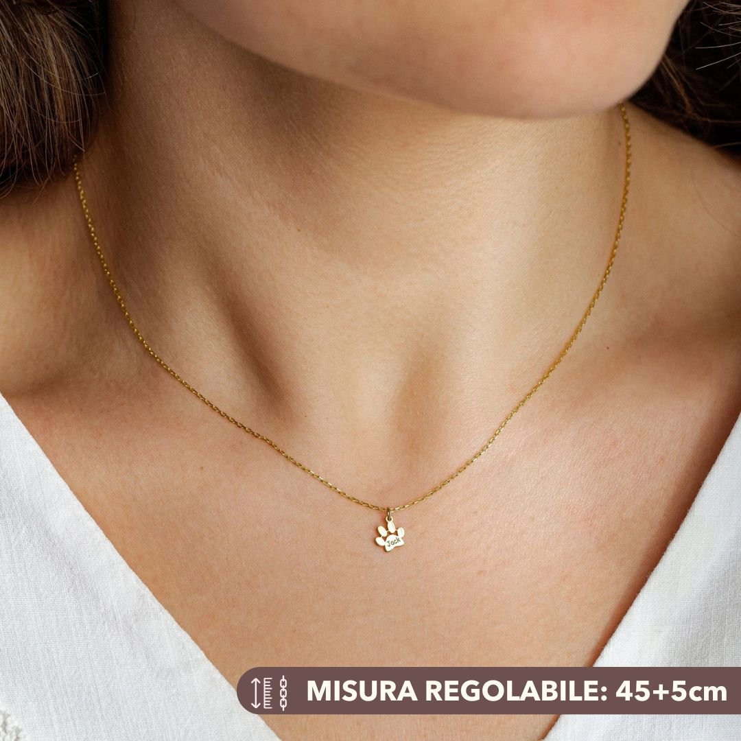 Collana Personalizzata con Zampe Incise